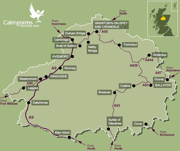 Case Study Area Map - Cairngorm National Park